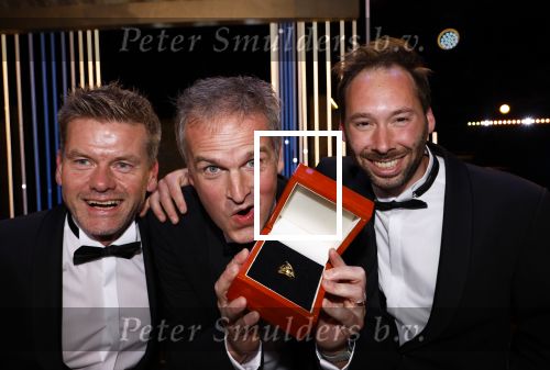 Amsterdam 17 oktober 2024
Het televizierring gala 2024  in carre . Winnaar dwars door de lage landen met Arnout Hauben Philippe Niclaes en Ruben Callens