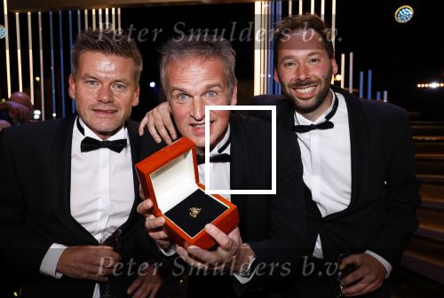 Amsterdam 17 oktober 2024
Het televizierring gala 2024  in carre . Winnaar dwars door de lage landen met Arnout Hauben Philippe Niclaes en Ruben Callens