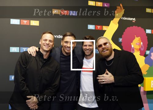 Schiphol 31 september 2024
Winterpresentatie RTL / Videoland in een tent achter Hotel v d Valk bij Schiphol . 
Giel de Winter Rico Verhoeven Thomas v d Vlugt en Stefan Jurriens