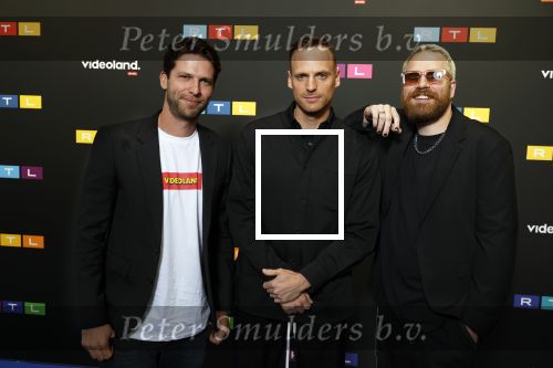 Schiphol 31 september 2024
Winterpresentatie RTL / Videoland in een tent achter Hotel v d Valk bij Schiphol . 
Giel de Winter Thomas v d Vlugt en Stefan Jurriens van Stuk tv