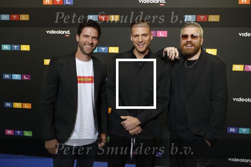 Schiphol 31 september 2024
Winterpresentatie RTL / Videoland in een tent achter Hotel v d Valk bij Schiphol . 
Giel de Winter Thomas v d Vlugt en Stefan Jurriens van Stuk tv