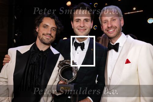 Amsterdam 17 oktober 2024
Het televizierring gala 2024  in carre . Jasper Demollin, Tobias Camman en Daan Boom van de FOMO Show