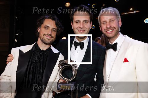 Amsterdam 17 oktober 2024
Het televizierring gala 2024  in carre . Jasper Demollin, Tobias Camman en Daan Boom van de FOMO Show