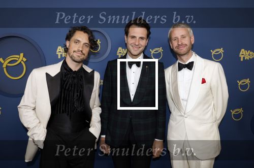 Amsterdam 17 oktober 2024
Het televizierring gala 2024  in carre . Jasper Demollin, Tobias Camman en Daan Boom van de FOMO Show