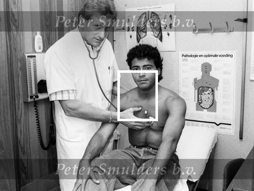 Geldrop, 30 Oktober 1989
Romario met Dr. Wolf in het Anna Ziekenhuis in Geldrop