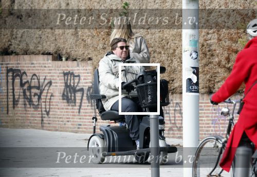 Amsterdam 9 oktober 2025
Martijn Krabbe in scootmobiel in Amsterdam zuid.