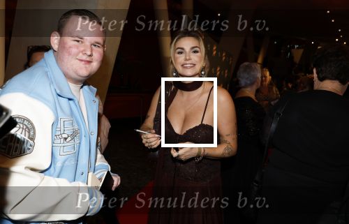 Rotterdam 1 oktober 2025
Premiere nieuwe theatershow Andre Hazes in het nieuwe Luxor. Roxeanne Hazes met een fan