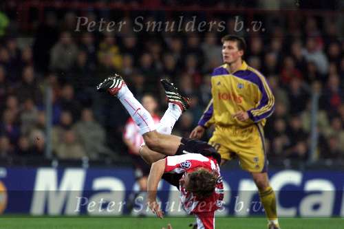 Eindhoven, 9 november 2000
Champions League PSV-Anderlecht, eindstand
Arnold Bruggink
