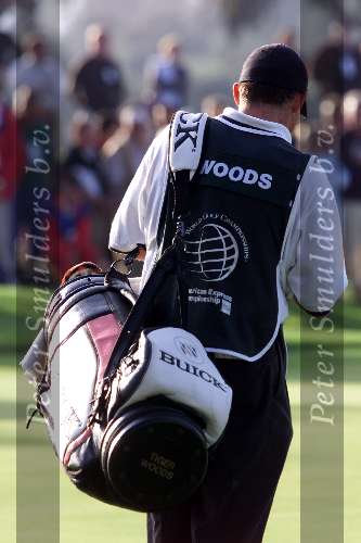Marbella 12 november 2000
Golfclub Valderrama American Express Championships.
Caddy vanTiger Woods