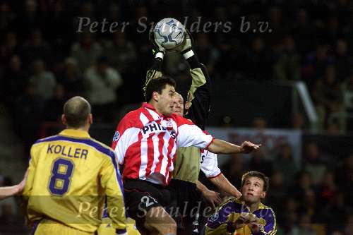 Eindhoven, 9 november 2000
Champions League PSV-Anderlecht, eindstand
Nikiforov  Filip de Wilde