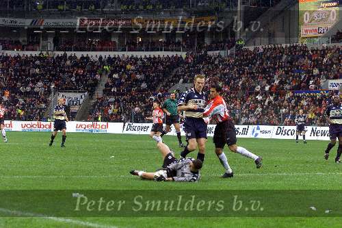 Eindhoven, 12 november 2000
PSV-Feyenoord, eindstand 1-0 d
Ramzi en Dudek