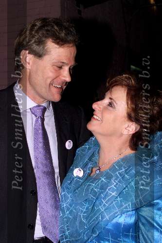 AMSTERDAM 12 november 2001
Uitreiking CD van de DUTCH DIVAS in de it.
Catherine Keyl en haar nieuwe vriend Maurits