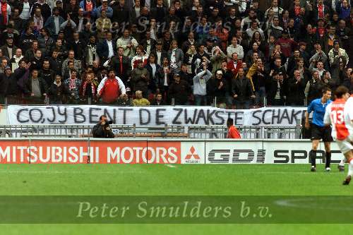 Amsterdam 25 november 2001
AJAX-PSV 1-3
Spanddoek Co Adriaanse