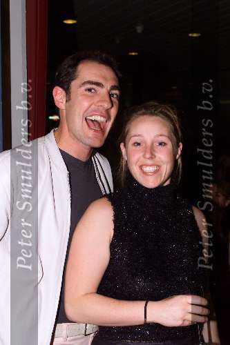 GOUDA 14 november 2001
Premiere Chorusline in stadsschouwburgvan Gouda.
Johan Nijenhuis met zijn vriendin