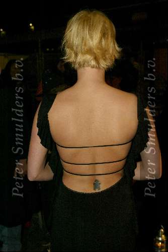 Amsterdam 20 november 2002
Premiere Harry Potter in Pathe Arena
Bridget maasland met tatoeage