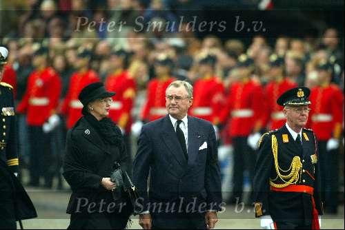 Delft 15 oktober 2002
Begrafenis Prins Claus.
Koning Frederik met vrouw