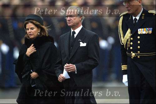 Delft 15 oktober 2002
Begrafenis Prins Claus.
Koning Gustav met zijn vrouw