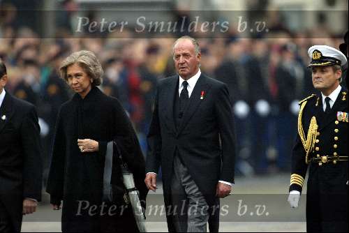 Delft 15 oktober 2002
Begrafenis Prins Claus.
Koningin Sofia van Spanje en koning Juan Carlos