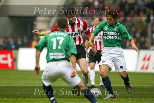 Eindhoven 17 november 2002
PSV-Feyenoord 1-2
Mark v Bommel en Ono