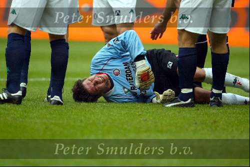 Eindhoven 17 november 2002
PSV-Feyenoord 1-2
Patrick Lodewijks blessure