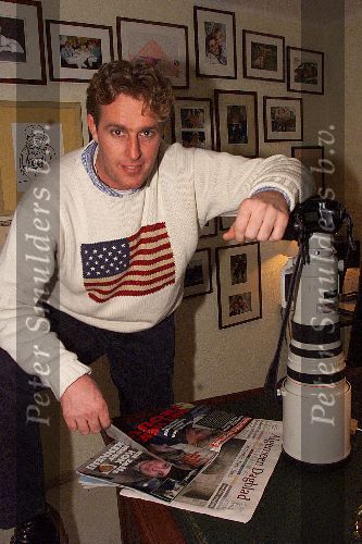 Eindhoven, 26 januari 2000
Edwin Smulders na zijn scoop Maxima/Prins Willem Alexander
