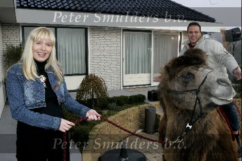 Fijnaart 25 november 2004
Frans Bauer en familie opnames met Sinterklaas en Kamelen.   Frans Bauer en Mariska Bauer zwanger