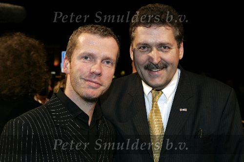 Utrecht 3 november 2005
Premiere Jesus Christ superstar in schouwburg Utrecht.
henk Krol met vriend