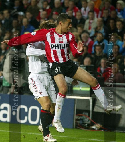 Eindhoven, 1 November 2005
Wedstrijd Champions League seizoen 2005/2006tussen PSV-AC Milaan, eindstand 1-0
Ismail Aissati i
Foto: © Peter Smulders