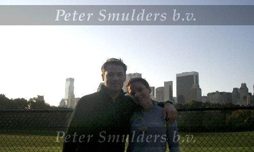 New York 5 november 2005
  Leontien v Moorsel met haar man Michael Zijlaard   bij marathon New York
Peter Smulders bv