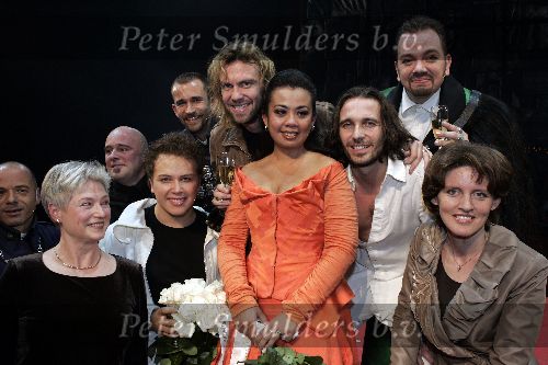 Utrecht 3 november 2005
Premiere Jesus Christ superstar in schouwburg Utrecht.
 Dieter Troubleyn Martin v d Starre Casey francisco en jamai en Medy v d Laan en Maria v d Hoeven