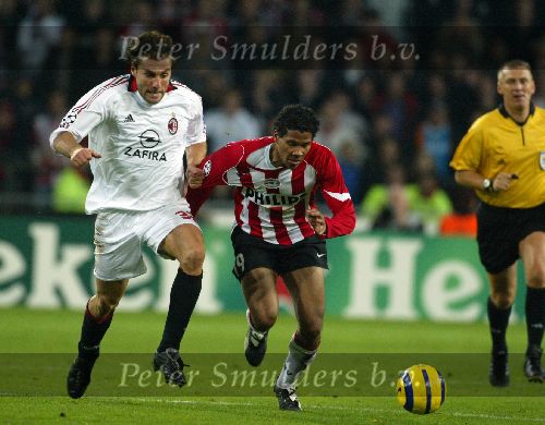 Eindhoven, 1 November 2005
Wedstrijd Champions League seizoen 2005/2006 tussen PSV-AC Milaan, eindstand 1-0
Michael Lamey 
© Foto: Peter Smulders