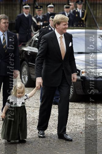 Wassenaar 19 november 2005
Doop prinses Alexia en kerk Wassenaar.
Prinses Amalia met Prins Willem Alexander.