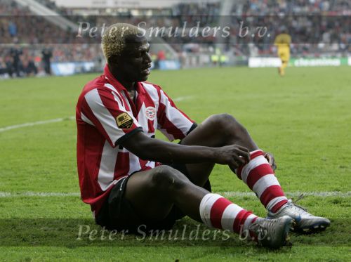 Eindhoven, 20 Oktober 2006 
Kompetitiewedstrijd PSV-Roda JC Seizoen 2006/2007
Eindstand 4-1
Arouna Kone na een gemiste kans