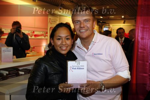 Amsterdam 5 oktober 2006
  Bastiaan Ragas bij presentatie Pink Ribbon Samsung en KPN.