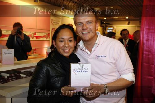 Amsterdam 5 oktober 2006
  Bastiaan Ragas bij presentatie Pink Ribbon Samsung en KPN.