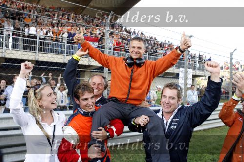 Zandvoort 1 oktober 2006
A1 Grand prix.
Jan Lammers en Jeroen Michel en .... Bleekemolen