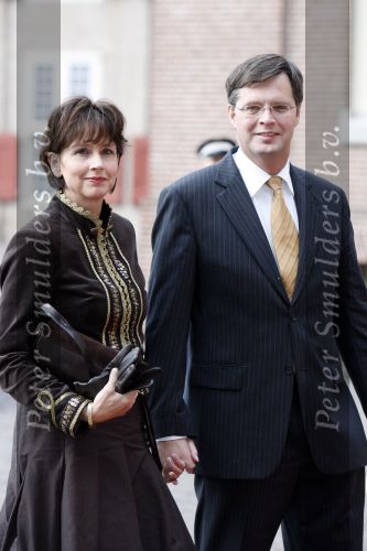 Apeldoorn 8 oktober 2006
Doop Prinses Leonore in het Loo in Apeldoorn.
Jan peter Balkenende met vrouw