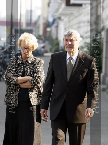 Rotterdam 16 september 2006
Herdenkingsdienst voor hr v Vollenhoven in Hulskamp gebouw.
Ruud Lubbers met zijn vrouw Ria Lubbers