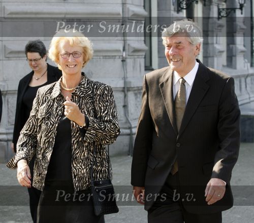 Rotterdam 16 september 2006
Herdenkingsdienst voor hr v Vollenhoven in Hulskamp gebouw.
Ruud Lubbers met zijn vrouw Ria Lubbers