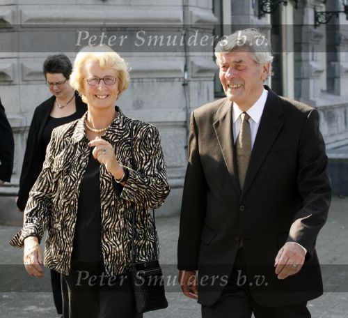 Rotterdam 16 september 2006
Herdenkingsdienst voor hr v Vollenhoven in Hulskamp gebouw.
Ruud Lubbers met zijn vrouw Ria Lubbers