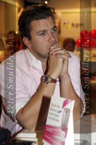 Amsterdam 5 oktober 2006
Winston Gerschtanowitz  bij presentatie Pink Ribbon Samsung en KPN.