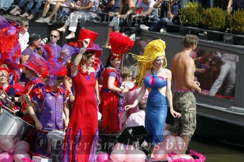 Amsterdam 1 augustus 2009
Diverse boten tijdens de Gay pride.
