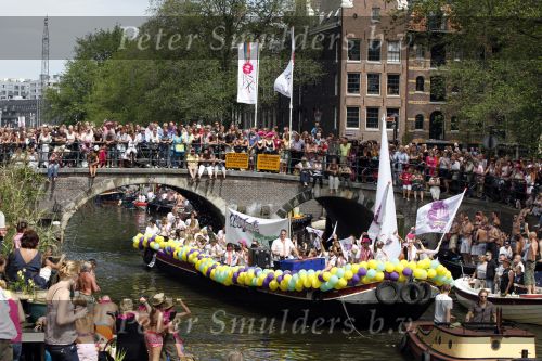 Amsterdam 1 augustus 2009
Diverse boten tijdens de Gay pride.