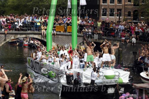 Amsterdam 1 augustus 2009
Diverse boten tijdens de Gay pride.