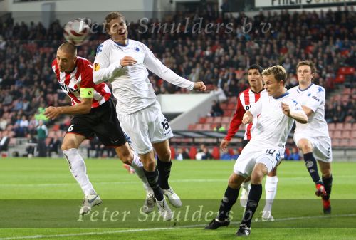 Eindhoven, 22 Oktober 2009
UEFA Europa League Seizoen 2009/2010
PSV-FC Kopenhagen, eindstand 1-0
Timmy Simons
Foto Junior Smulders