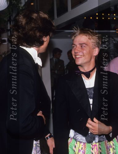 Amsterdam, 8 Juni 1991
Feest GTST met Reinout Oerlemans en Antonie Kamerling in korte broek.
Foto Peter Smulders BV