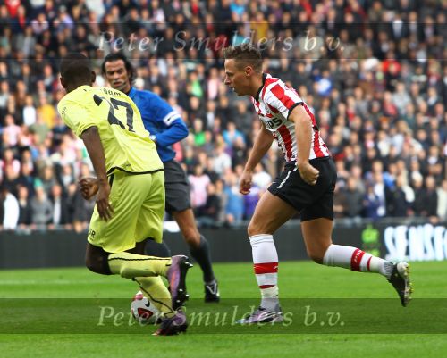 Eindhoven, 24 Oktober 2010
Kompetitiewedstrijd PSV-Feyenoord, eindstand 10-0 Seizoen 2010/2011
De grootste nederlaag van Feyenoord ooit in het betaalde voetbal
Evenaring van de grootste overwinning PSV in het betaald Voetbal
Balazs Dzsudzsak
Foto Junior Smulders