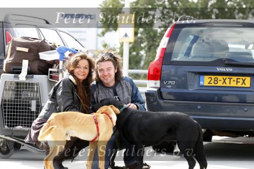 Schiphol 1 oktober 2010
Thierry Duval haalt zijn vriendin Belinda Meuldiejk en Joshi op op schiphol. Belinda heeft 2 verwaarloosde honden mee genomen uit spanje. 
Peter Smulders bv