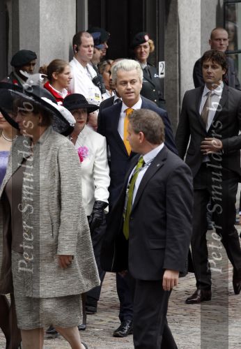 Den Haag 21 september 2010
Prinsjesdag 2010 op het binnenhof en bij paleis Noordeinde. Geert Wilders met zijn vrouw
Peter Smulders bv