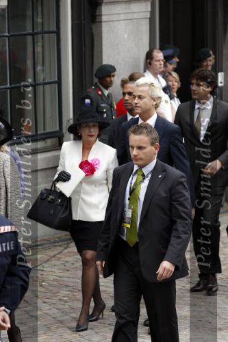 Den Haag 21 september 2010
Prinsjesdag 2010 op het binnenhof en bij paleis Noordeinde. Geert Wilders met zijn vrouw
Peter Smulders bv